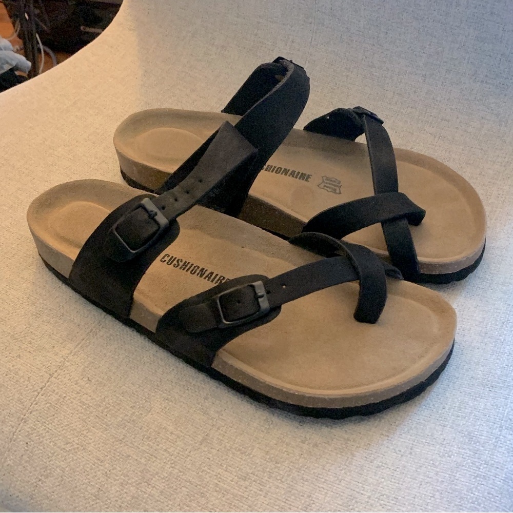 CUSHIONAIRE Women's Luna Cork footbed Sandal